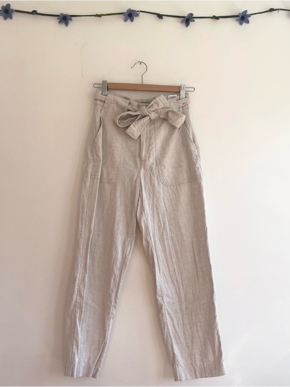 Linen High Waisted Trousers